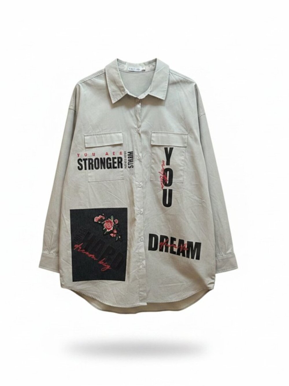 "Stronger Than the Storm" Inspirational Button-Up Shirt